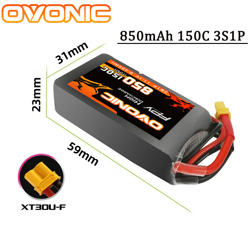 OVONIC 150C 850mAh يبو بطارية  - مراجعة Drone Battery 6S وسعره
