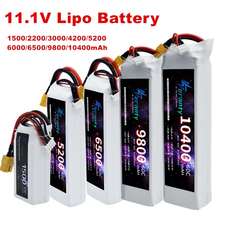 3S 11.1V يبو بطارية عمداء XT60 - مراجعة Drone Battery 4S وسعره