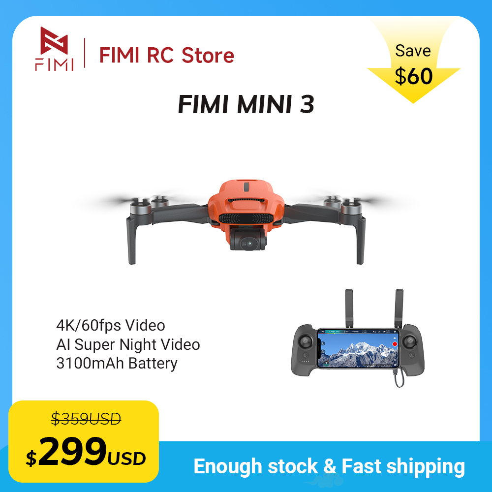 طائرة بدون طيار FIMI MINI 3 مع - مراجعة Drone Battery Smart وسعره